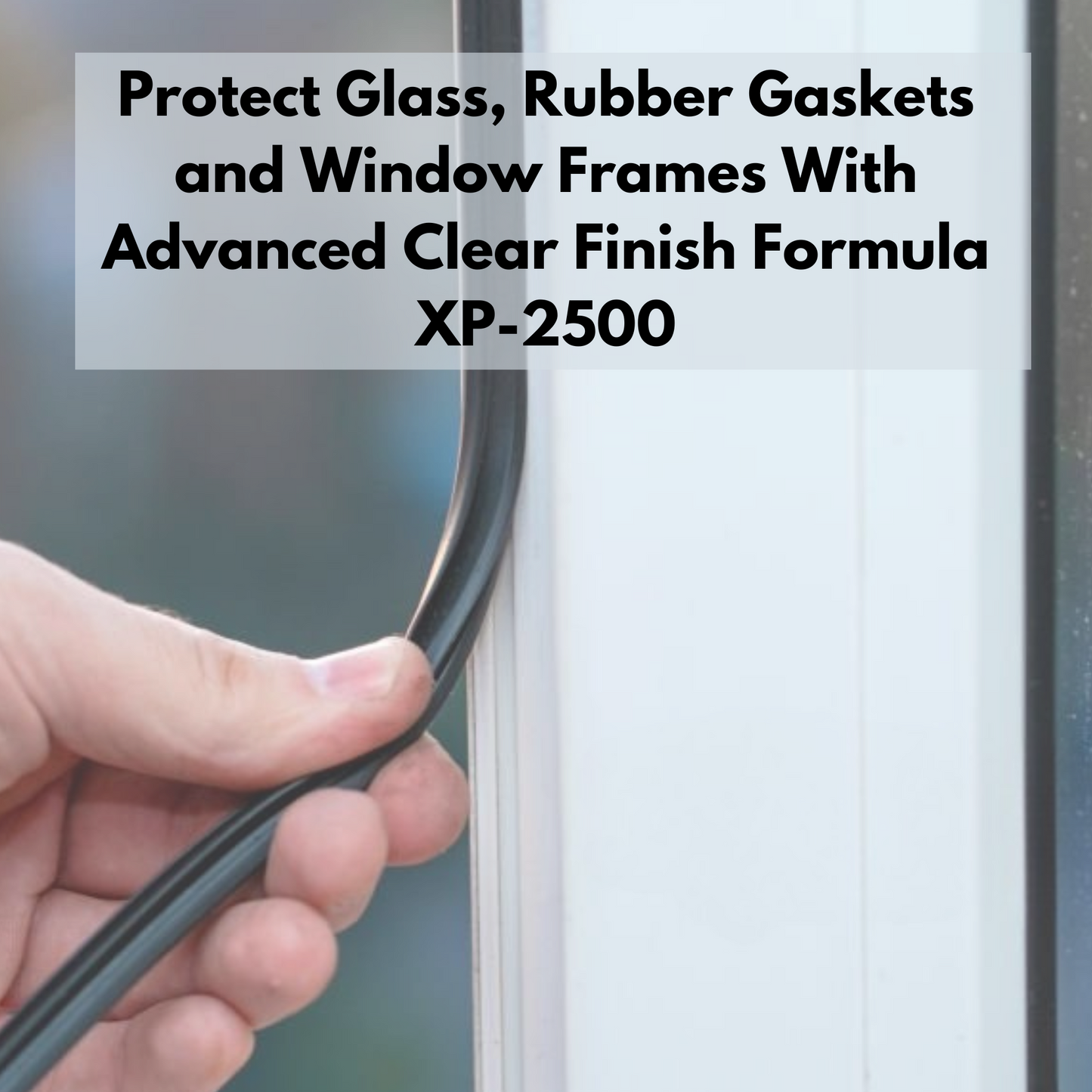 Glass Window Frame With Rubber Gasket